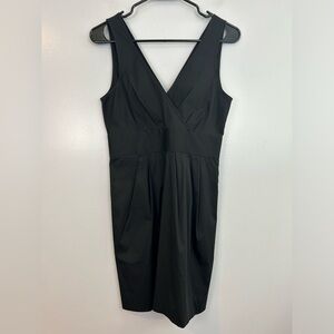 Theory Irvine Luxe Sleeveless Little Black Dress with Pockets Size 2